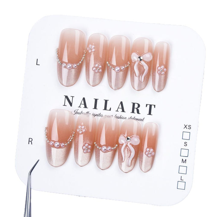 Decorative 3D Butterfly Press-On Nails Bowlift