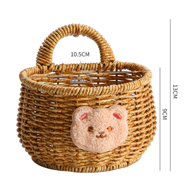 Handwoven Storage Basket with Ergonomic Handle Bowlift