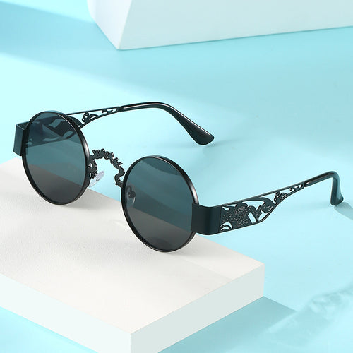 Women's artistic round sunglasses with elegant filigree frame Bowlift