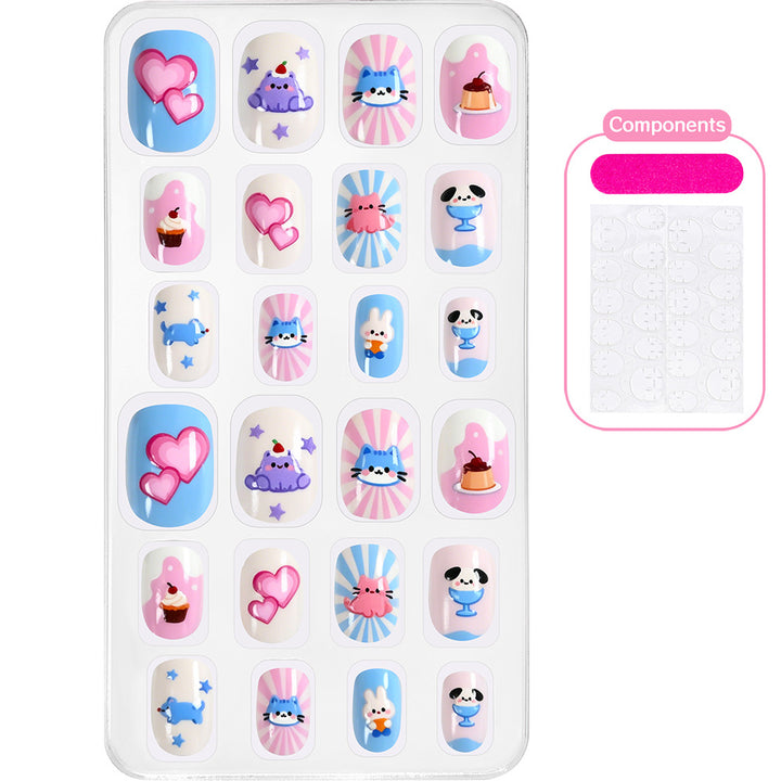 Themed Summer Beach Nail Art Press-On Nails Bowlift