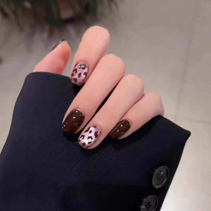 Artistic Floral Press-On Nail Set Bowlift