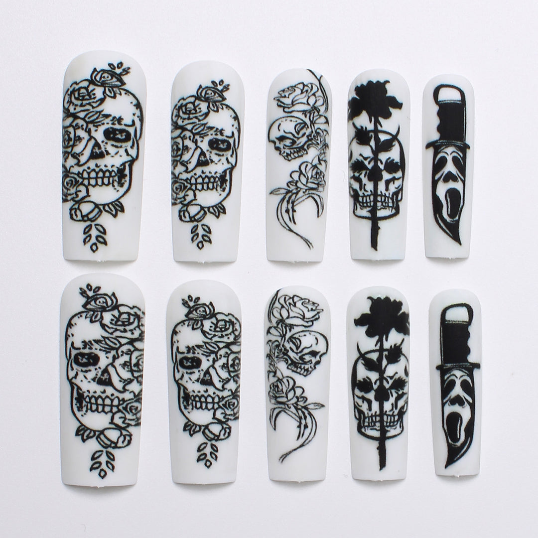 Glamorous Halloween Art Nails Bowlift