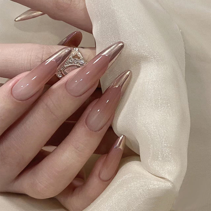 Elegant Sculpted Press-On Nails Bowlift