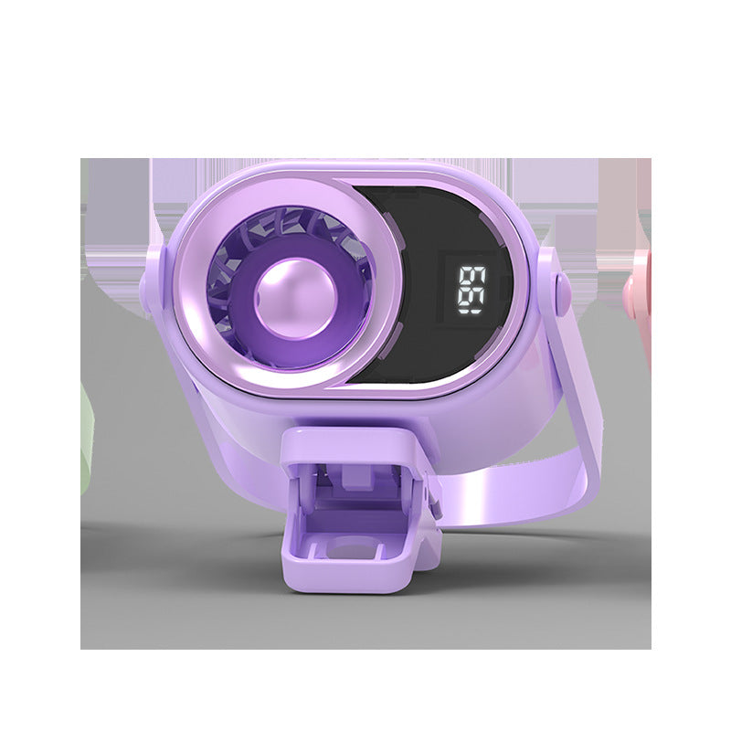 Unisex Portable Battery Fan with Digital Speed Display Bowlift