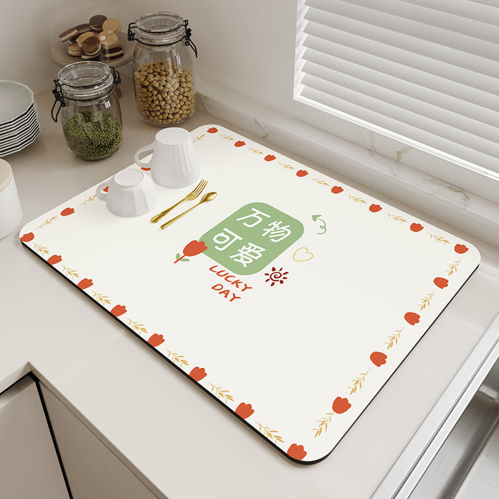 Decorative Kitchen Counter Mat Bowlift