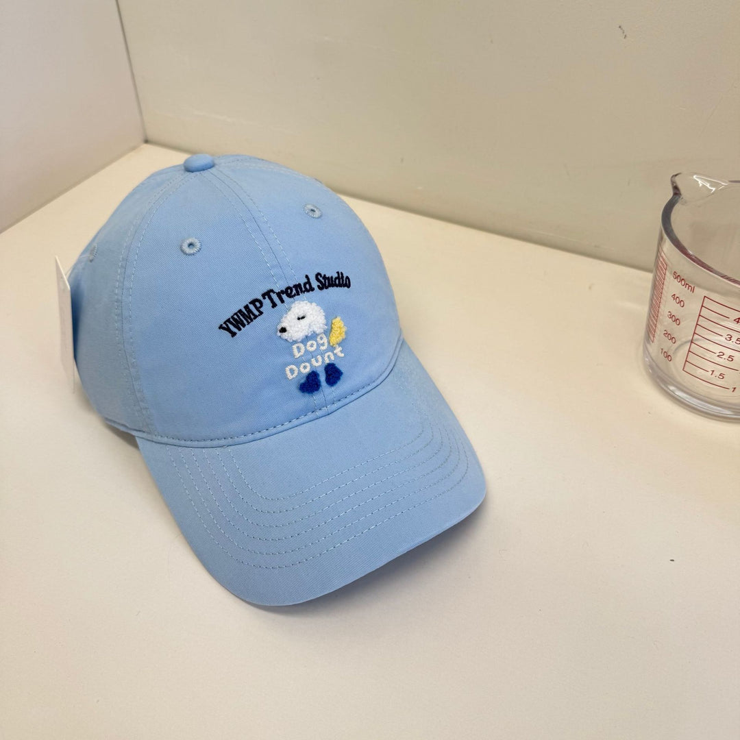Unisex Embroidered Dog-Themed Baseball Cap Bowlift