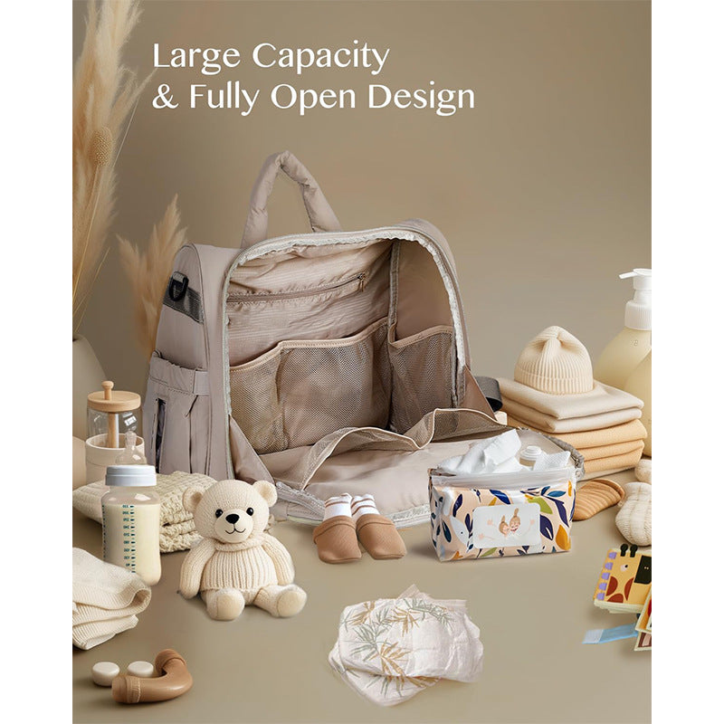 Multifunctional diaper bag with ergonomic shoulder straps Bowlift