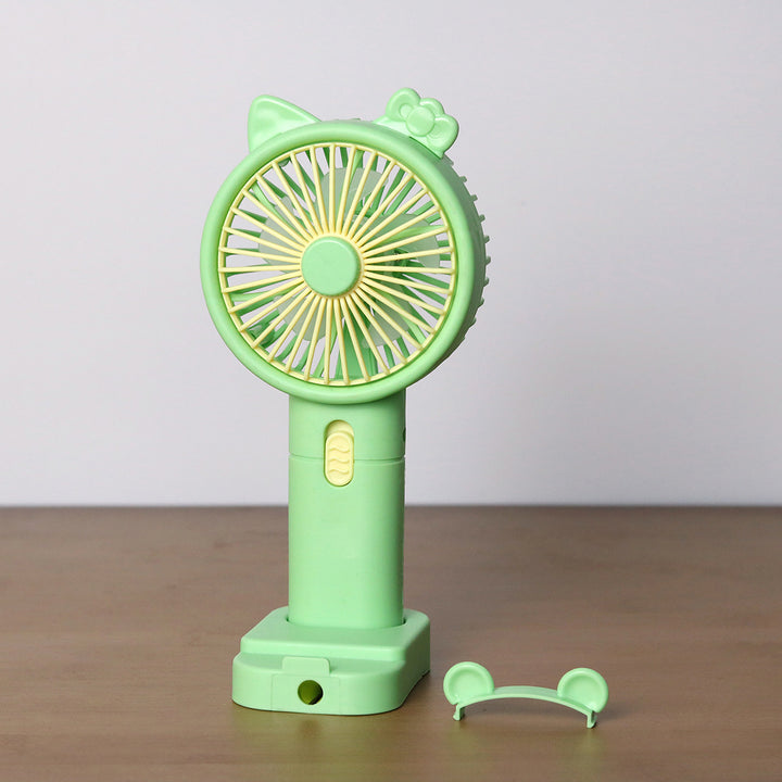 Unisex Portable Handheld Fan with Creative Cat Ears Design Bowlift