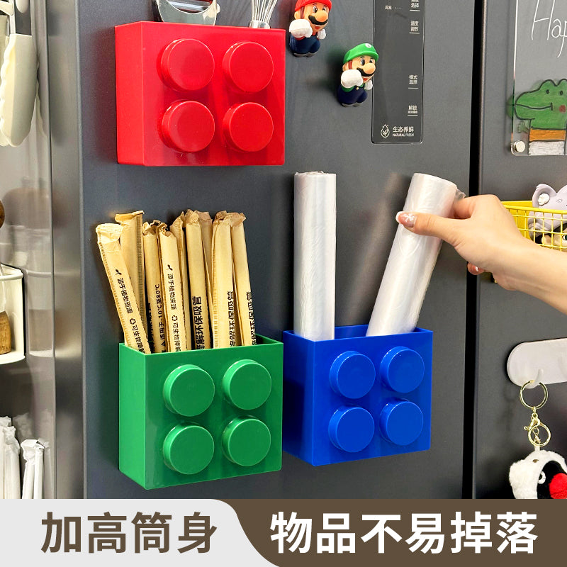 Magnetic Building-Block Style Fridge Storage Caddy Bowlift