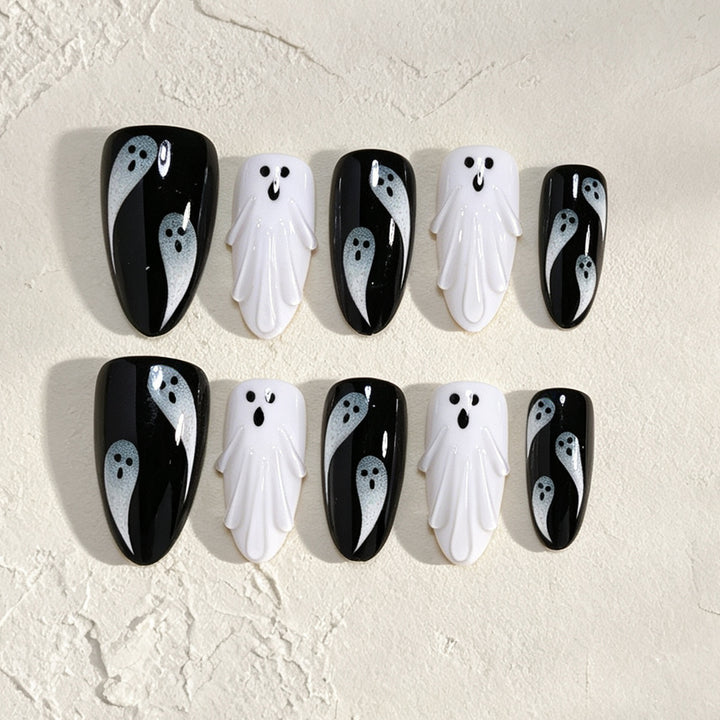 Halloween Ghost Nail Art Bowlift