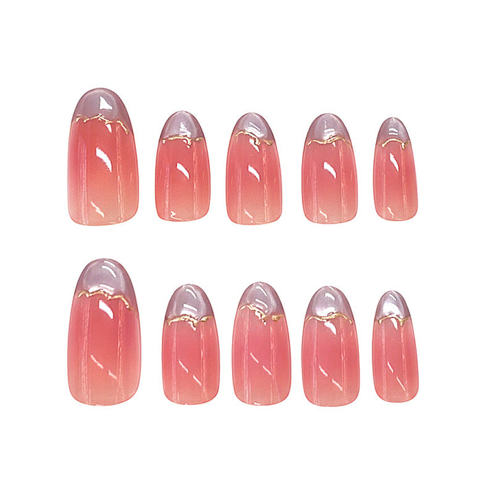 Elegant Marble Design Press-On Nails Bowlift