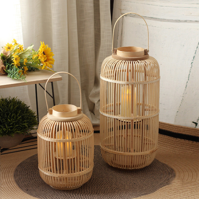Decorative Lantern made of Rattan Bowlift