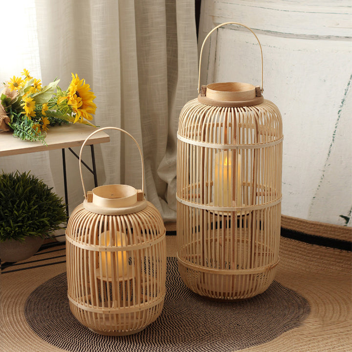 Decorative Lantern made of Rattan Bowlift