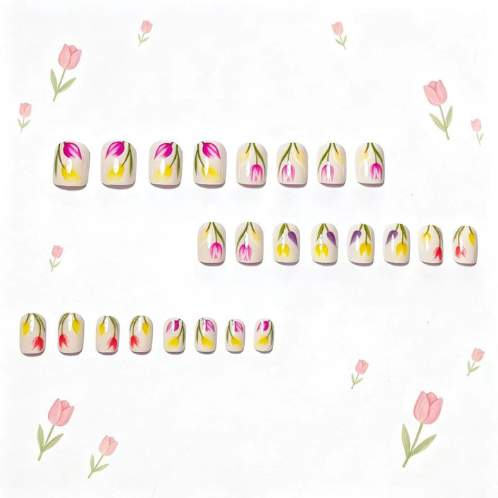 Elegant Floral Nail Art Bowlift