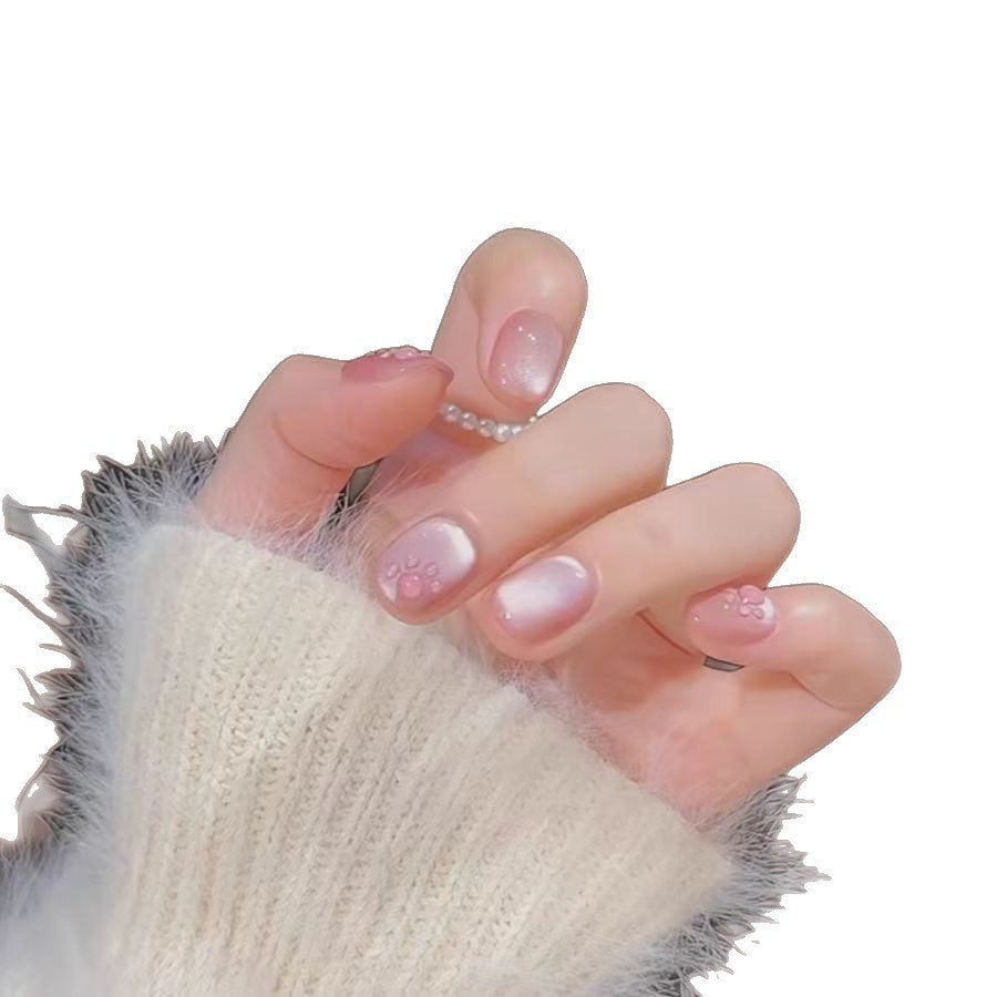 Artistic Press-On Nail Design Bowlift