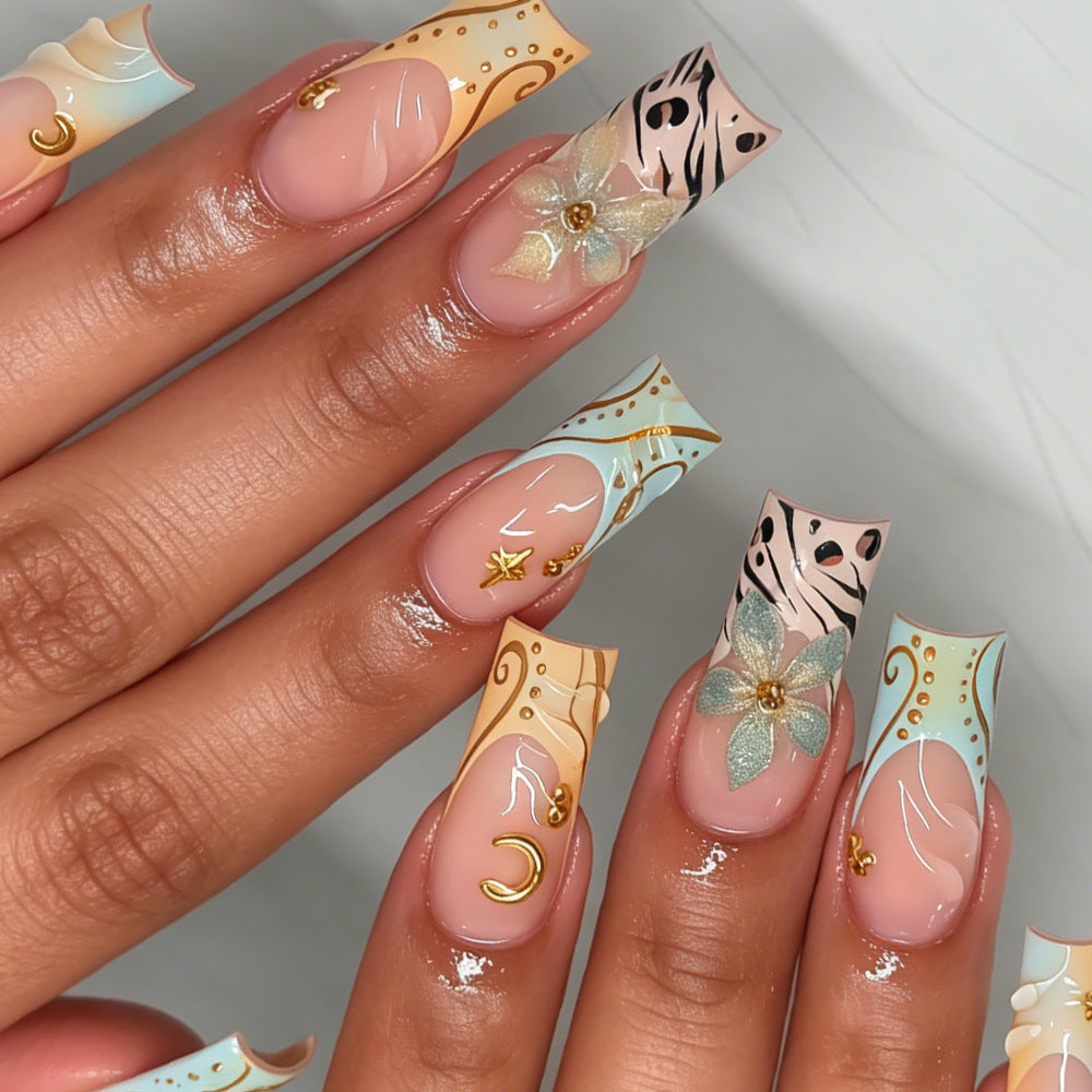 Elegant Press-On Nail Art Set Bowlift