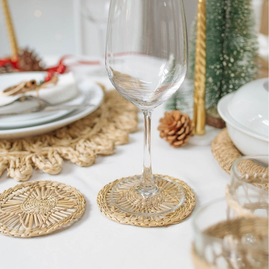 Handcrafted Natural Fiber Coasters Bowlift
