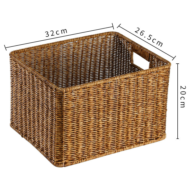 Handcrafted Rectangular Wicker Storage Bin Bowlift