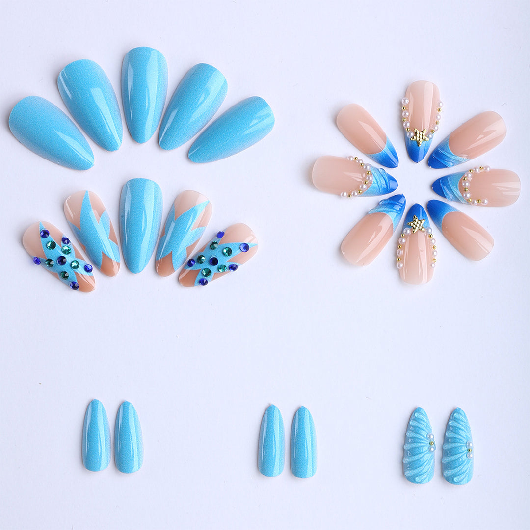 Artificial nails in maritime design with 3D elements Bowlift