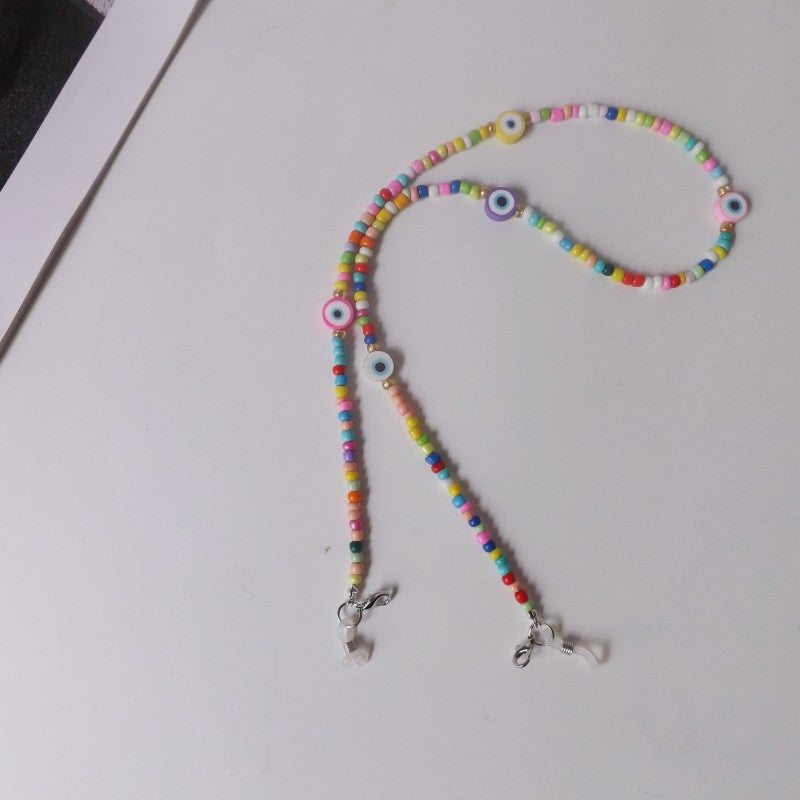 Colorful glasses holder chain with eye motifs Bowlift