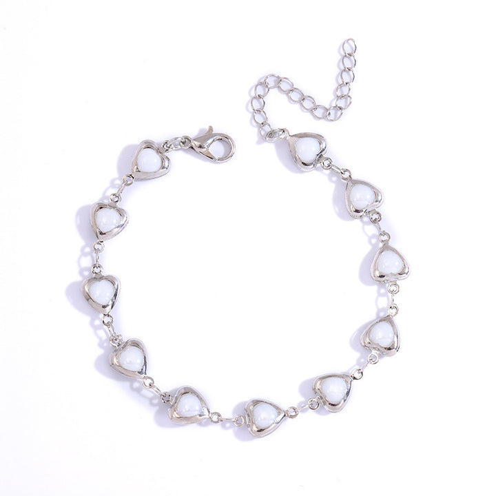 Heart-Shaped Link Anklet Bowlift