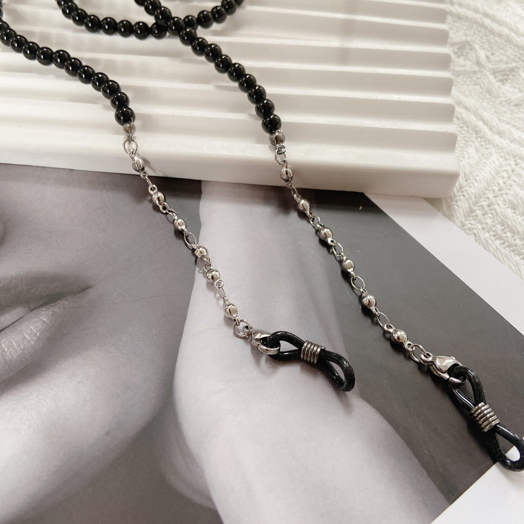 Fashionable glasses strap made of pearls Bowlift