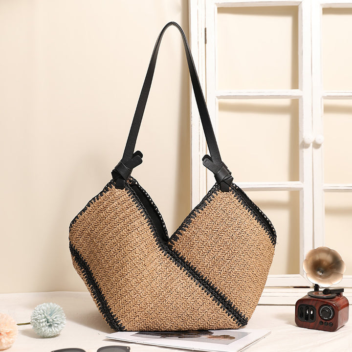 Handmade Boho bag with leather accents Bowlift