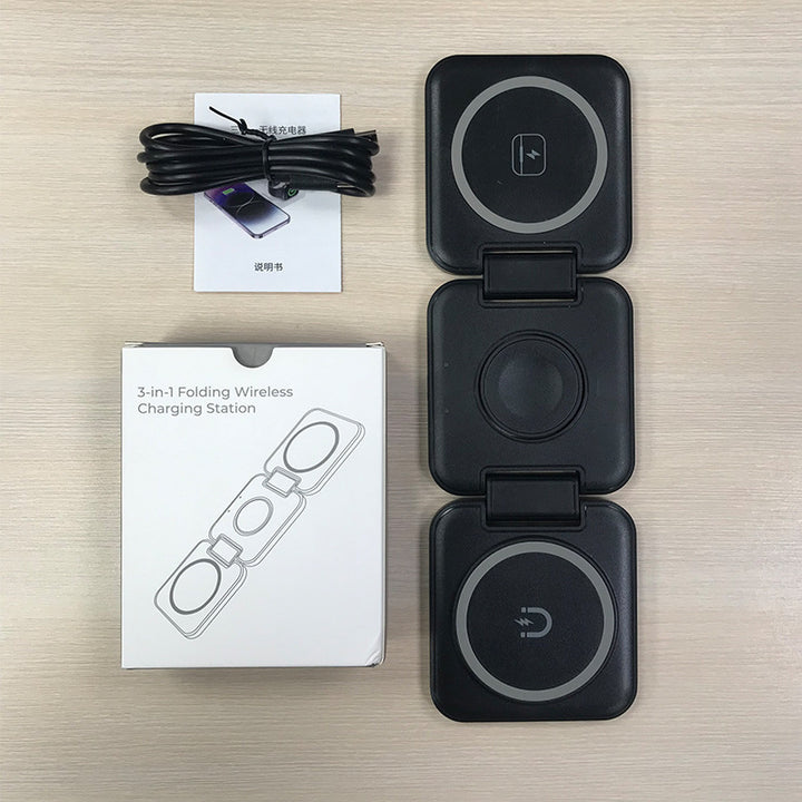 3-in-1 foldable wireless charging station Bowlift
