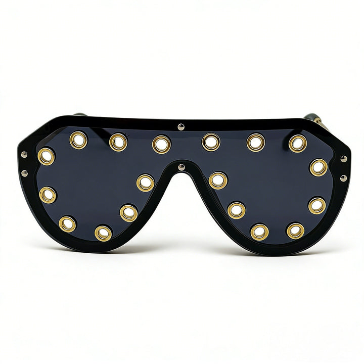 Women's statement sunglasses in futuristic design with decorative elements Bowlift