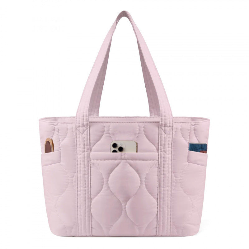 Quilted everyday bag with multiple outer pockets Bowlift