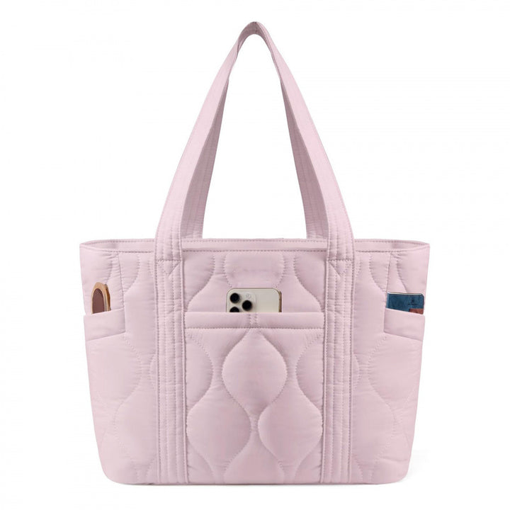 Quilted everyday bag with multiple outer pockets Bowlift