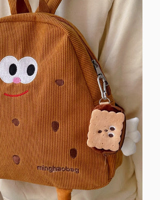 Cartoon Cookie-Shaped School Backpack Bowlift
