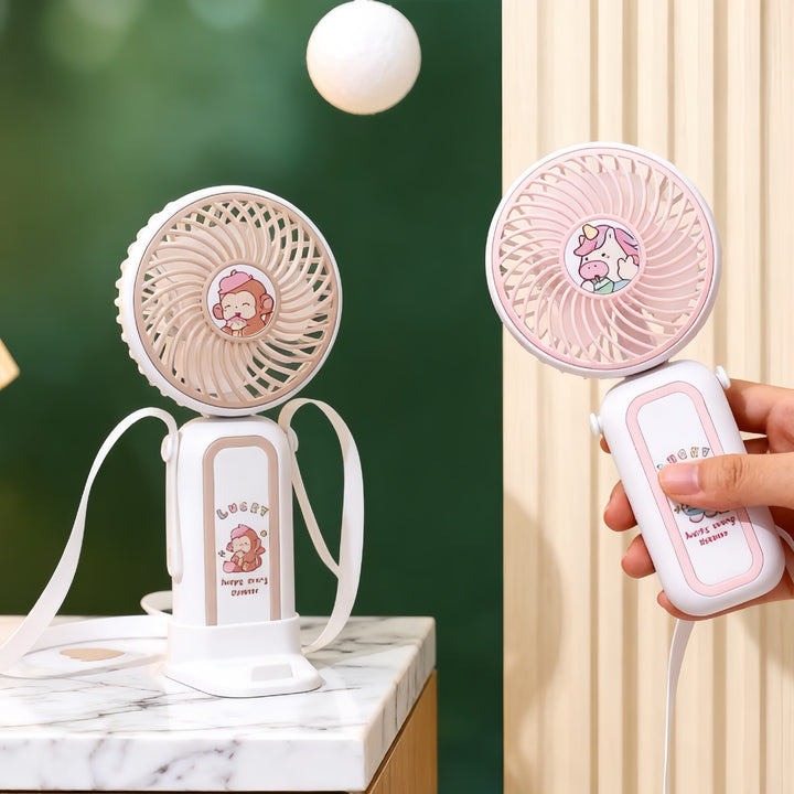 Women Portable USB Desk Fan with Playful Animal Design Bowlift