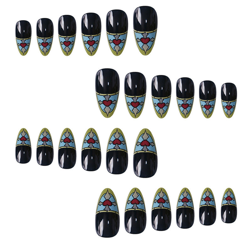 Stained Glass Inspired Press-On Nails Bowlift