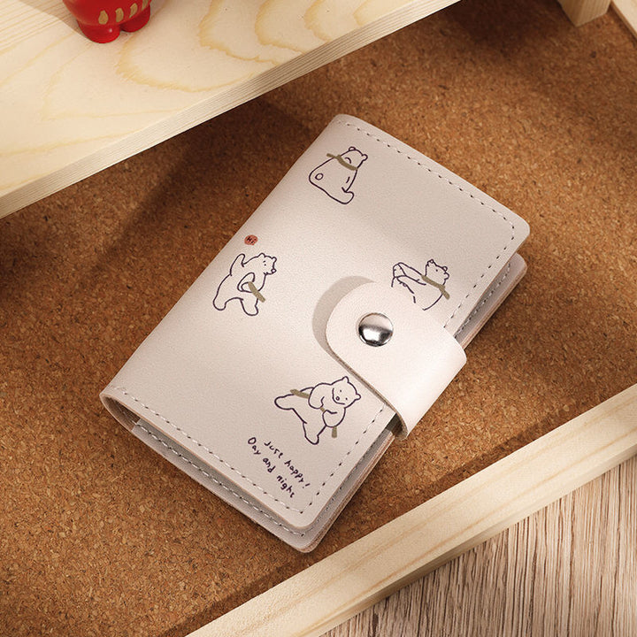 Cute Animal-Themed Leather Wallet Bowlift