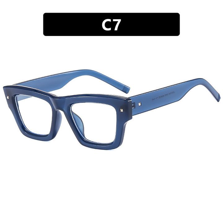 Ladies fashionable rectangular glasses with multifaceted design Bowlift
