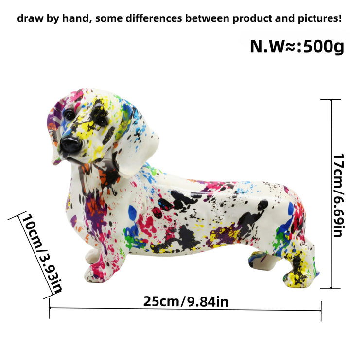 Colorful decorative figure of a dachshund Bowlift