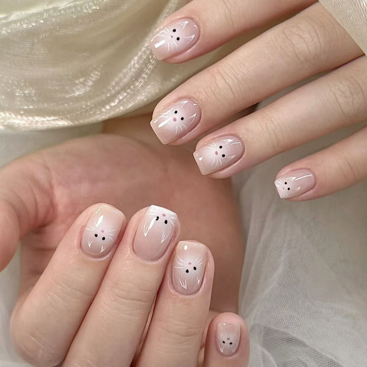 Decorative Character-Themed Press-On Nails with 3D Elements Bowlift