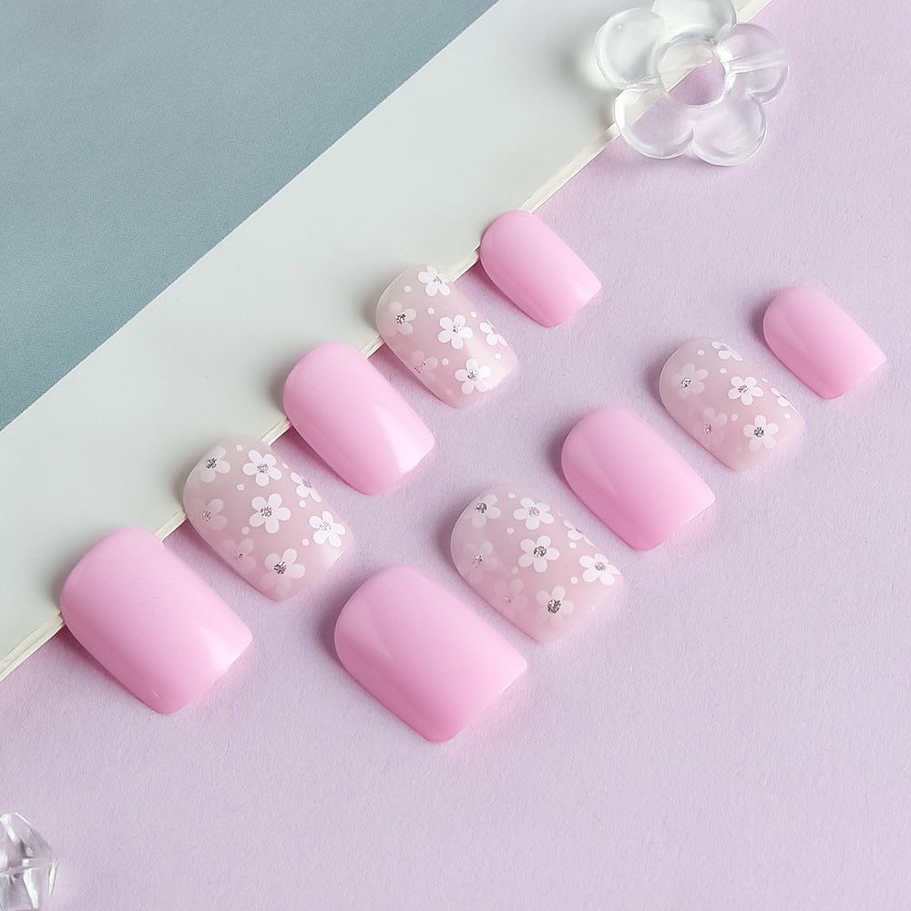 Floral Themed Press-On Nail Art Set Bowlift