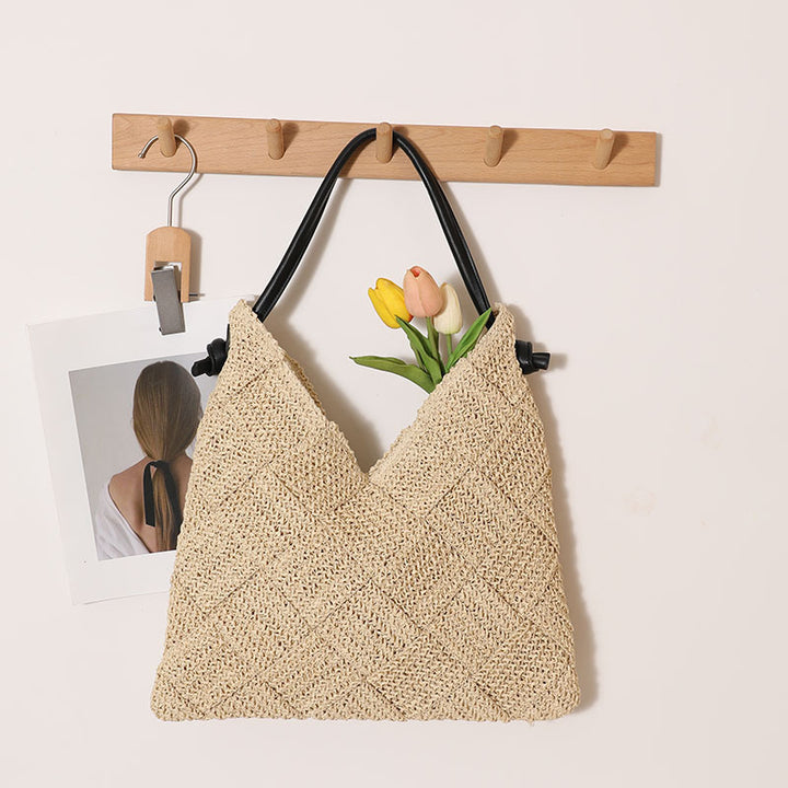 Braided Shoulder Bag Made of Natural Materials Bowlift