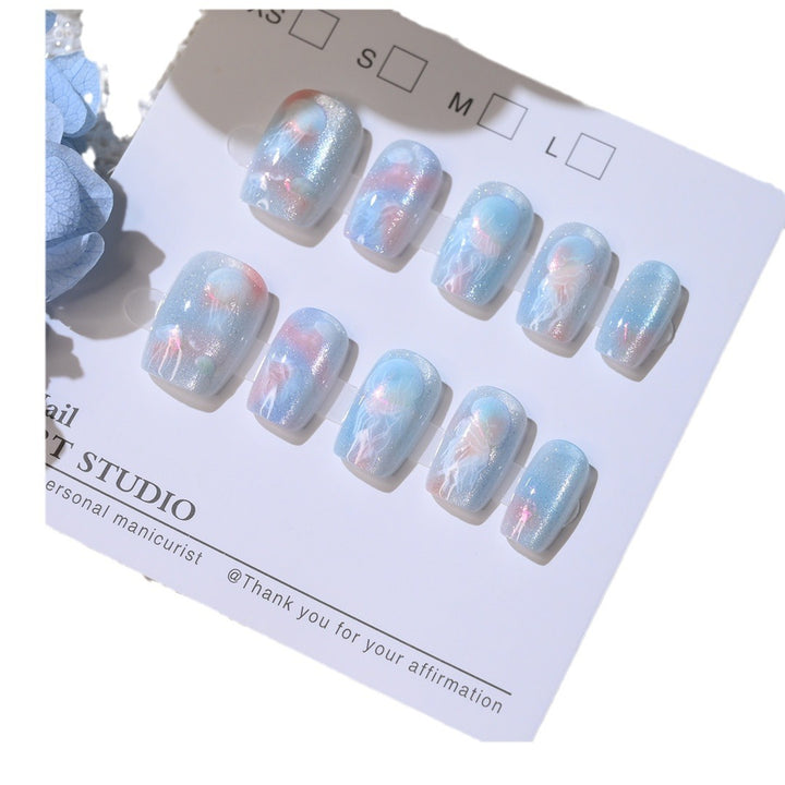 Elegant Press-On Nail Art Set Bowlift