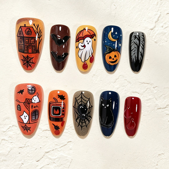 Halloween-Themed Nail Art Design Bowlift