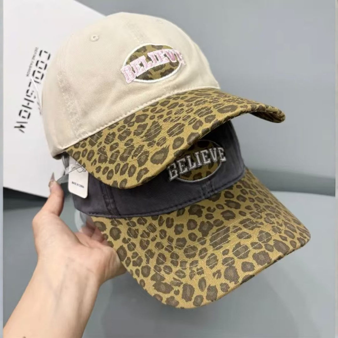 Women's Casual Leopard Print Baseball Cap Bowlift