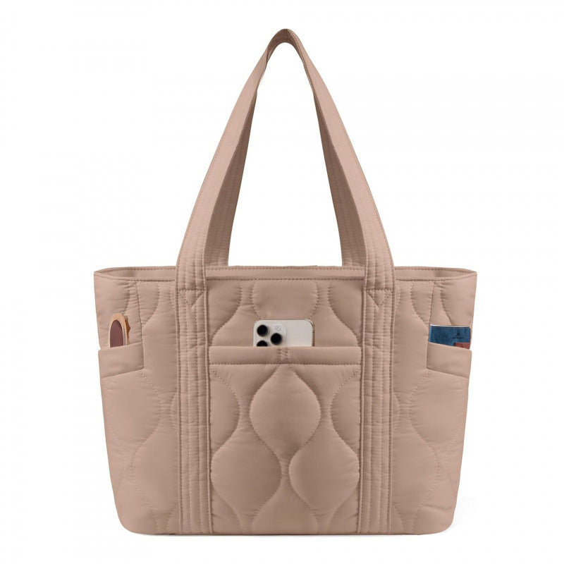 Quilted everyday bag with multiple outer pockets Bowlift