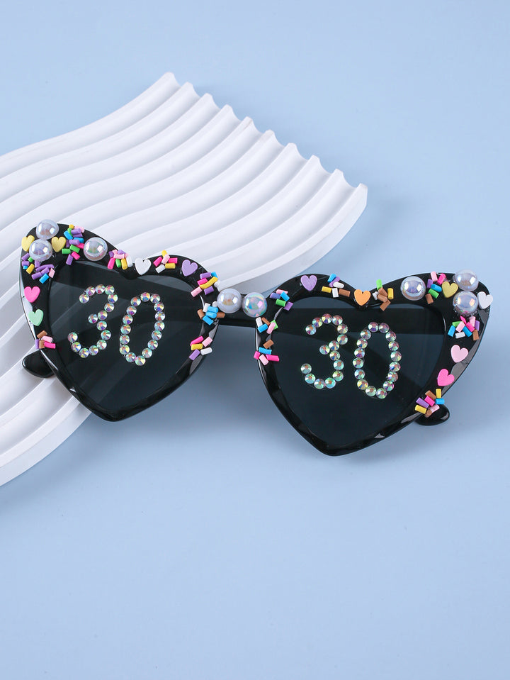 Decorative Celebration Heart-Shaped Sunglasses Bowlift