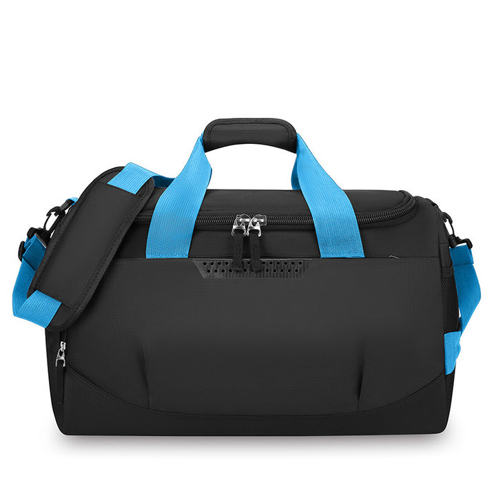 Sporty travel bag with ergonomic carrying system and innovative compartments Bowlift