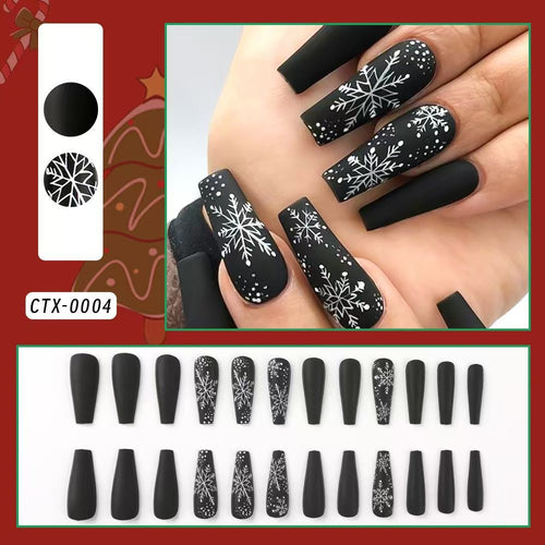 Festive Holiday Themed Press-On Nail Set Bowlift