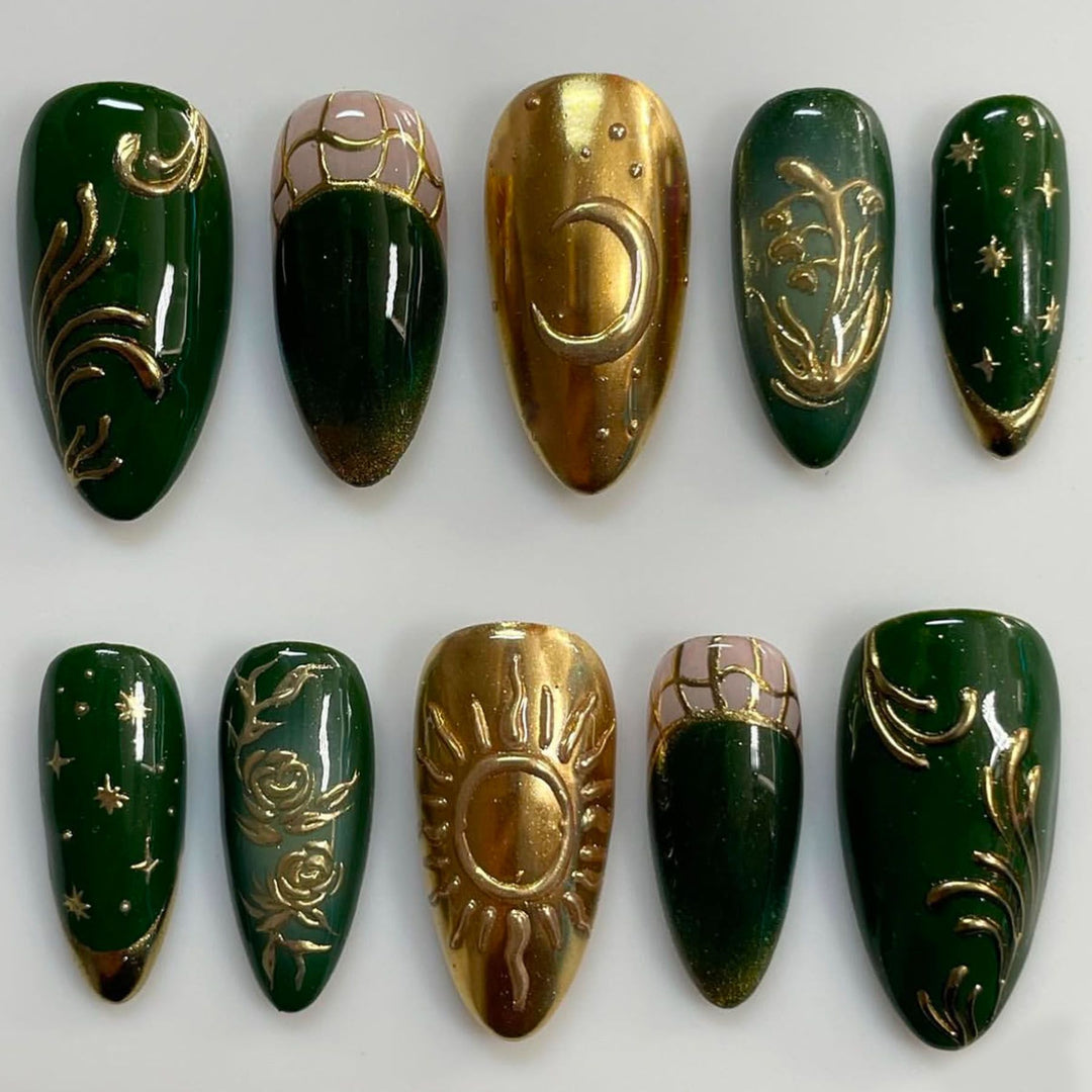 Thematic Artisan Press-On Nail Set Bowlift