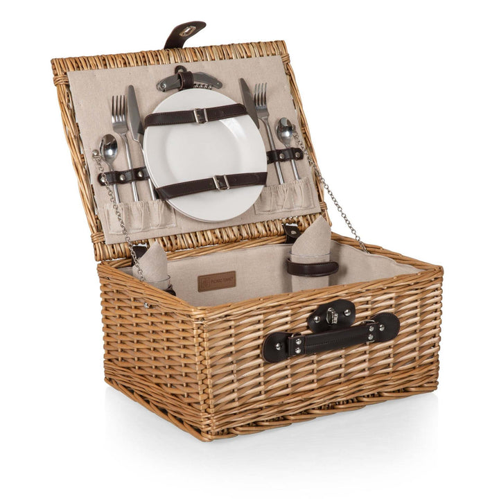 Women's picnic basket with integrated dish set and stylish details Bowlift