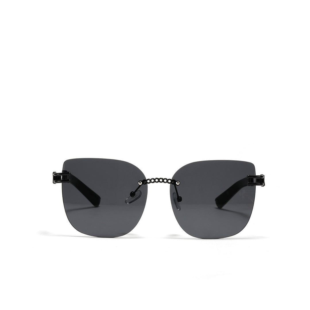 Women's Oversized Sunglasses with Stylish Gradient and Unique Frame Bowlift